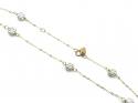 9ct Yellow Gold Fancy Crystal Anklet
