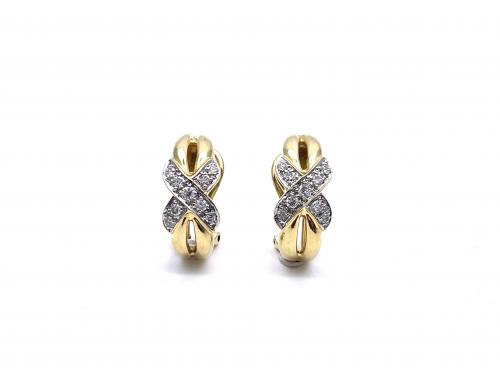 18ct Yellow Gold Fancy Diamond Earrings