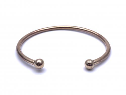 9ct Yellow Gold Solid Torque Bangle