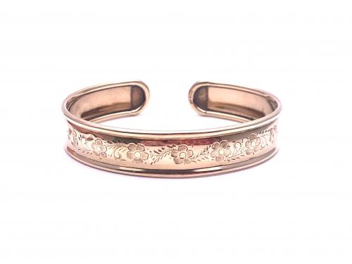 9ct Patterned Torque Bangle