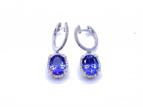 14ct Tanzanite & Diamond Earrings