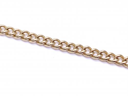 9ct Yellow Gold Bevelled Curb Bracelet