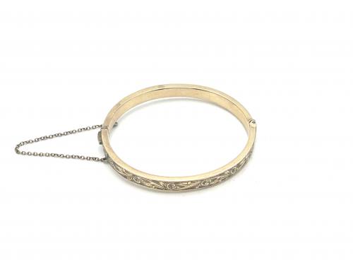 9ct Yellow Gold Childs Patterned Bangle
