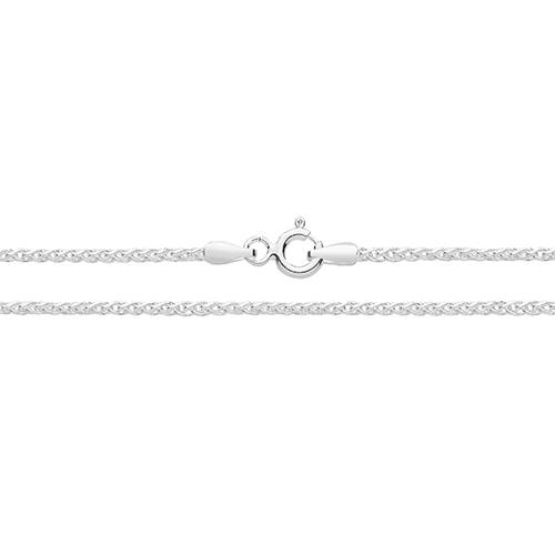 Silver Spiga Anklet Chain 10 Inch